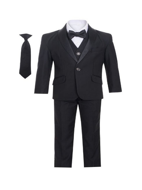 Magen Kids Big Boys Husky Fit Shawl Collar Tuxedo 7 Piece Suit 8-20 - SophiasStyle.com